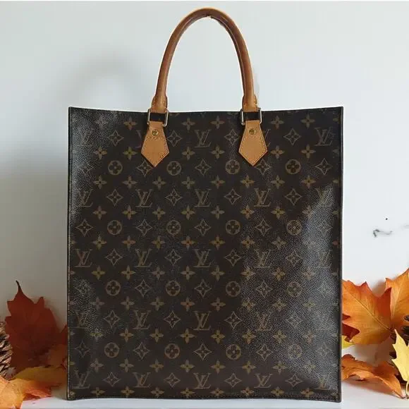 3PC LOUIS VUITTON Authentic Monogram Sac Plat Bag Dust Bag/ Key Fob INCLUDES COA - Picture 5 of 16